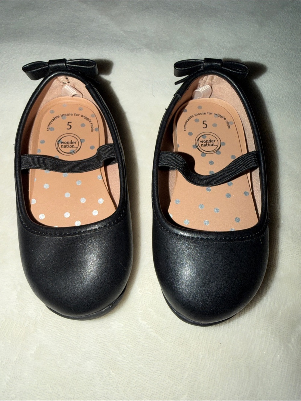 Black Girls Mary Jane Flats with Bow